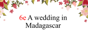 Read more about the article Life – Unit 6e – A wedding in Madagascar