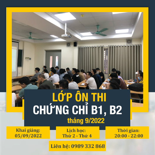 Read more about the article LUYỆN THI CHỨNG CHỈ TIẾNG ANH B1,B2